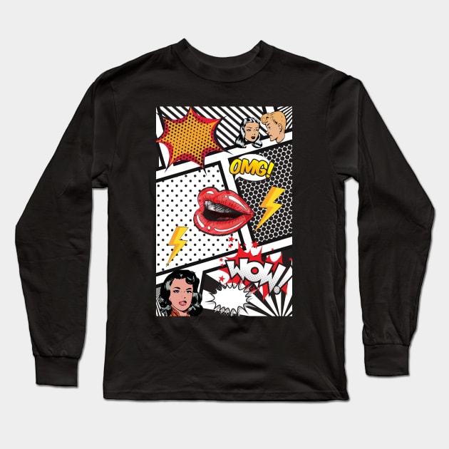 comic book Long Sleeve T-Shirt by mcmetz